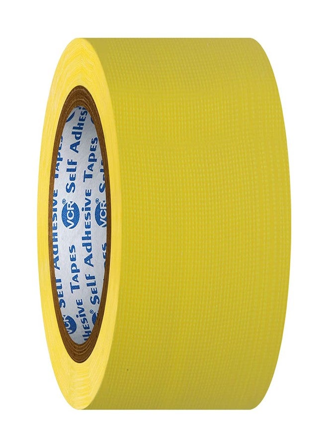 VCR Yellow Duct Tape - 18 Meters in Length 72mm / 3" Width - 2 Rolls Per Pack - Strong Book Binding Tape - Waterproof Heavy Duty Duct Tape - Image 3